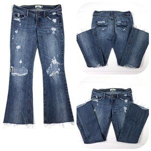 Abercrombie & Fitch ripped knee raw bottom jeans